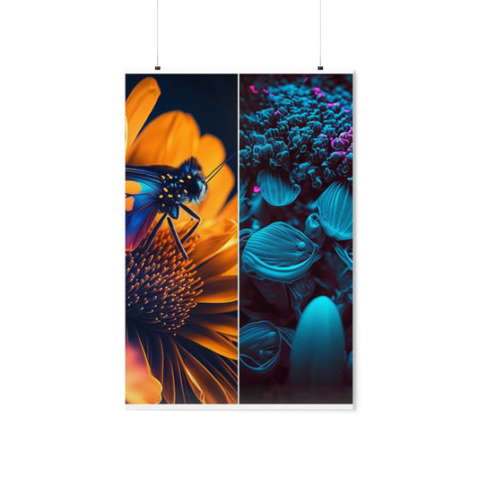 Premium Matte Vertical Posters Macro Reef Florescent 1