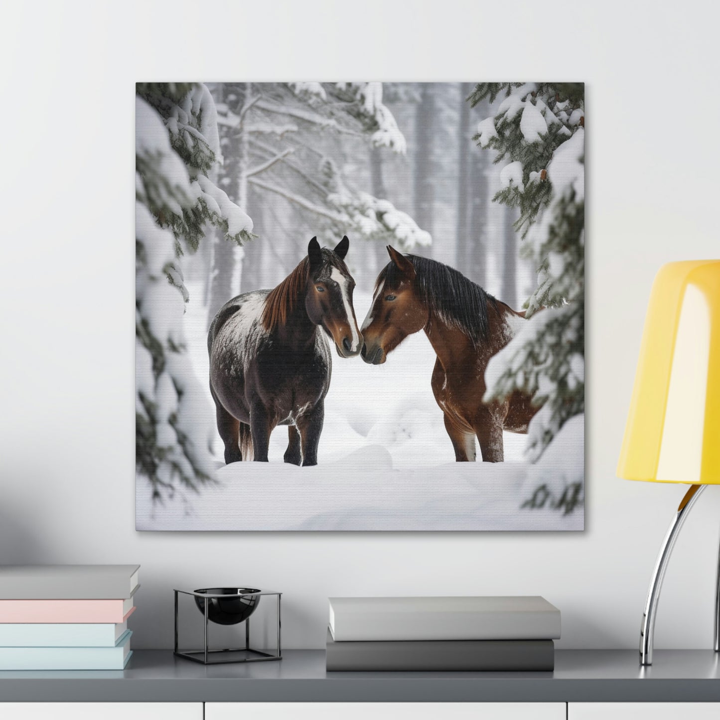 Canvas Gallery Wraps Horse Kiss 1