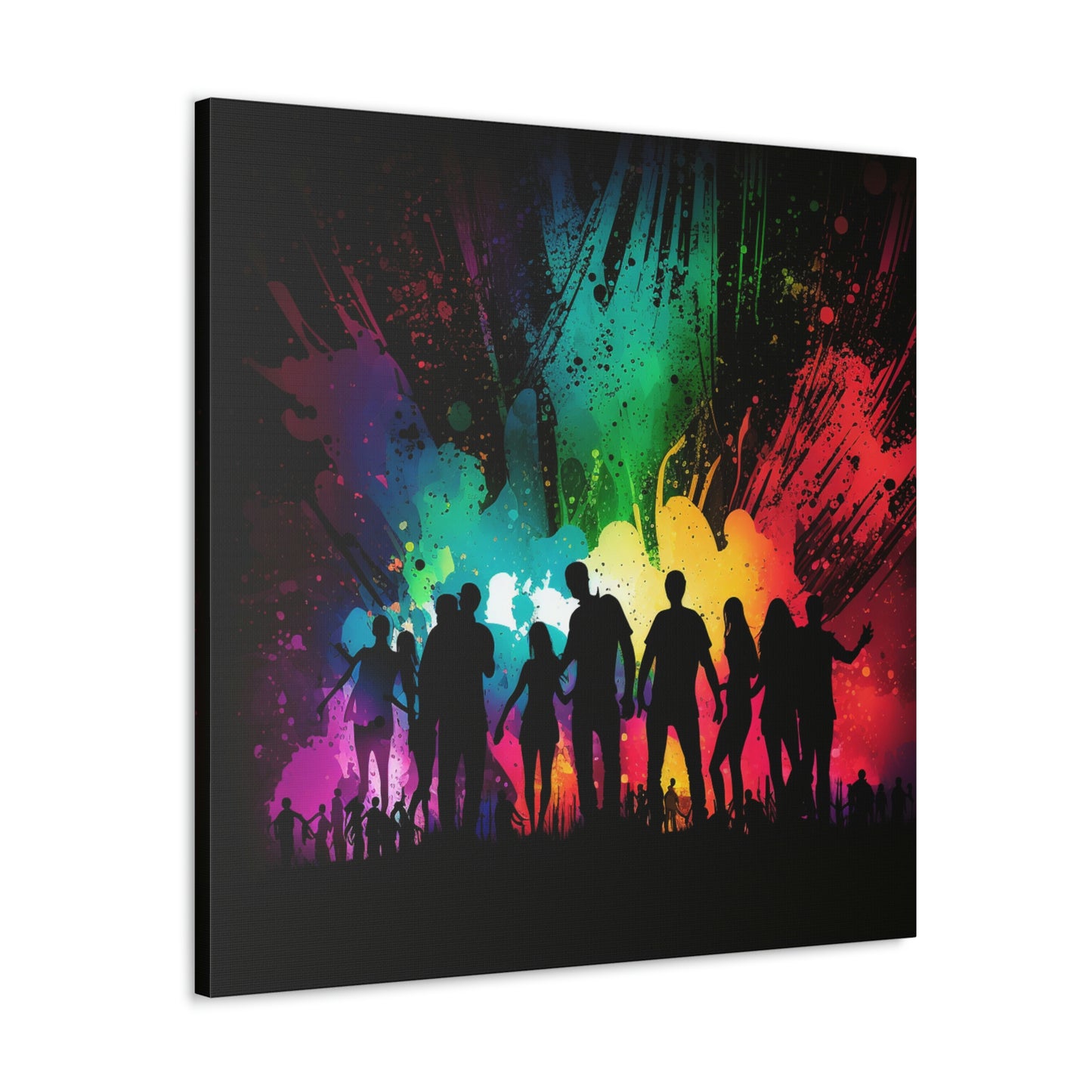 Canvas Gallery Wraps Silhouettes Color Party 1