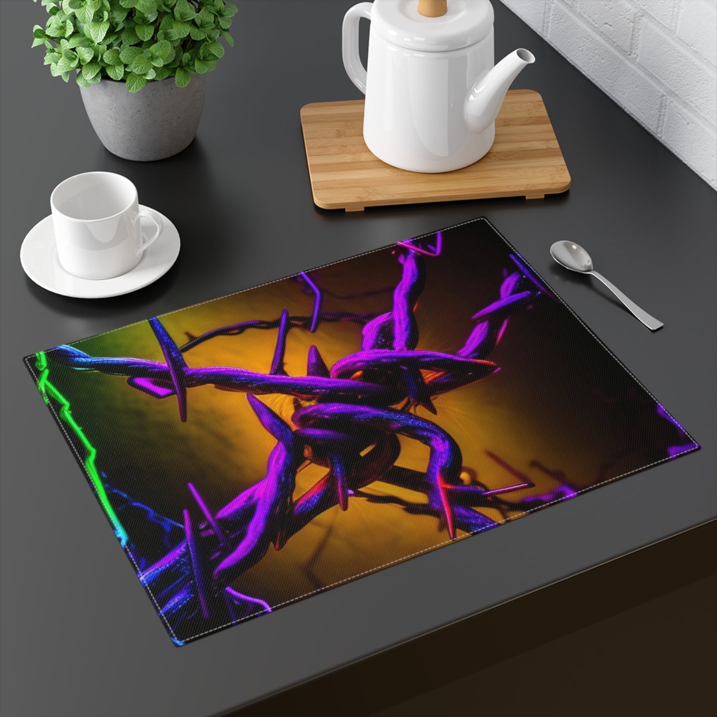 Placemat, 1pc Macro Neon Barb 1