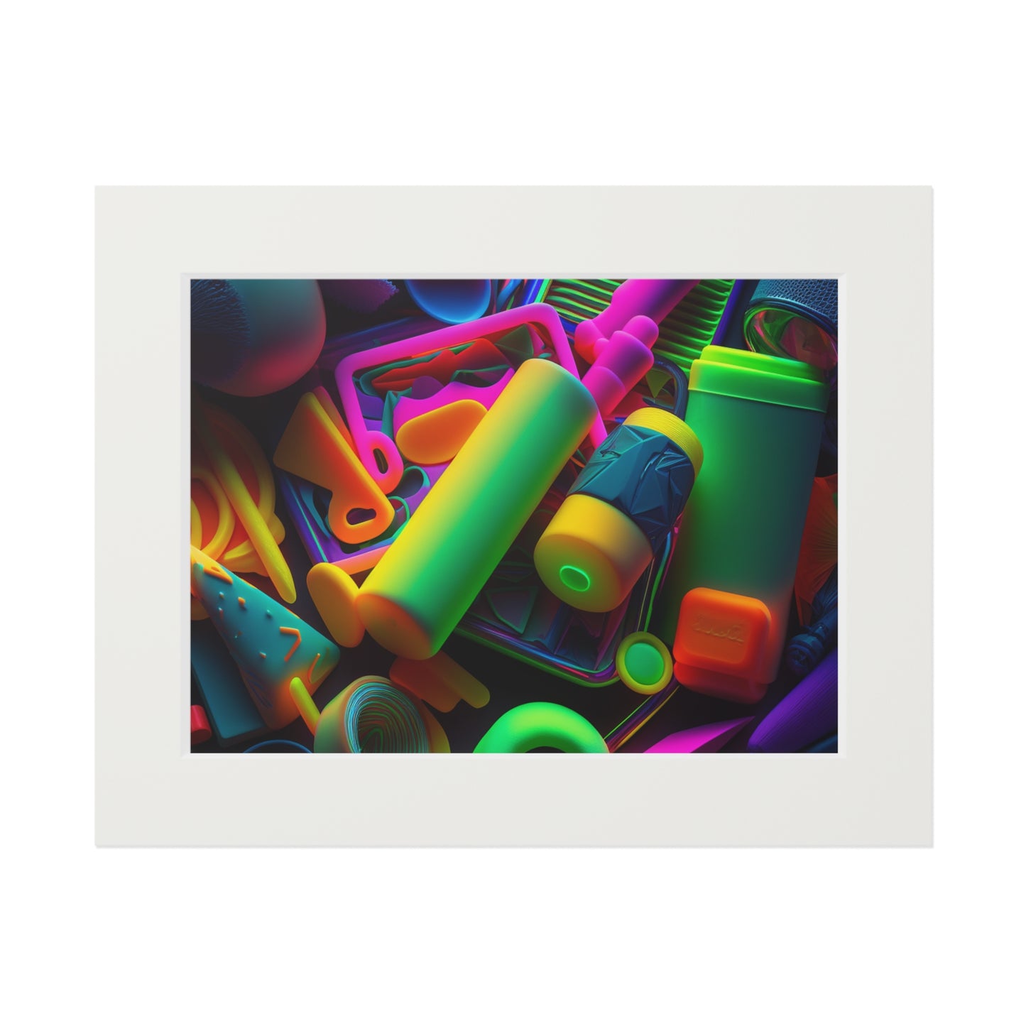Fine Art Prints (Passepartout Paper Frame) Neon Glow 3