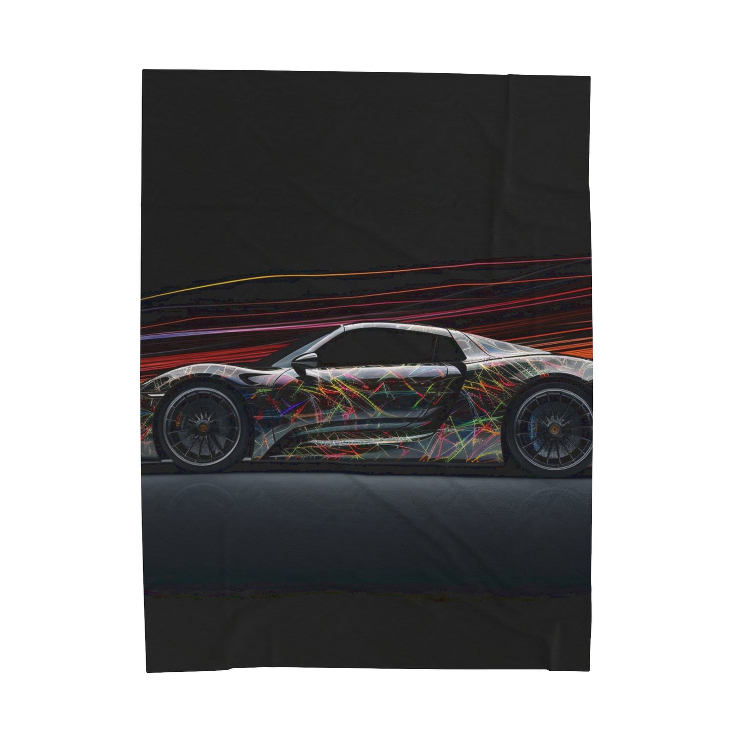 Velveteen Plush Blanket Porsche Line 4