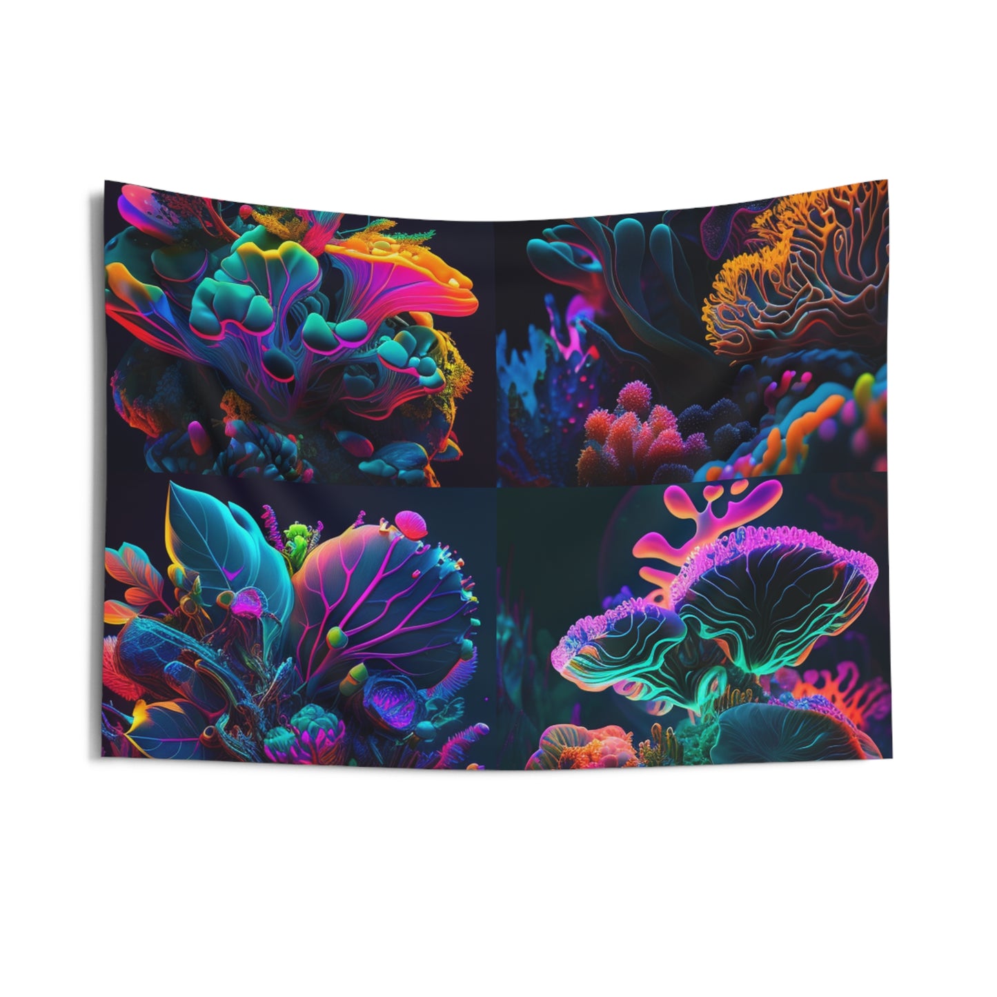 Indoor Wall Tapestries Macro Coral Reef 5