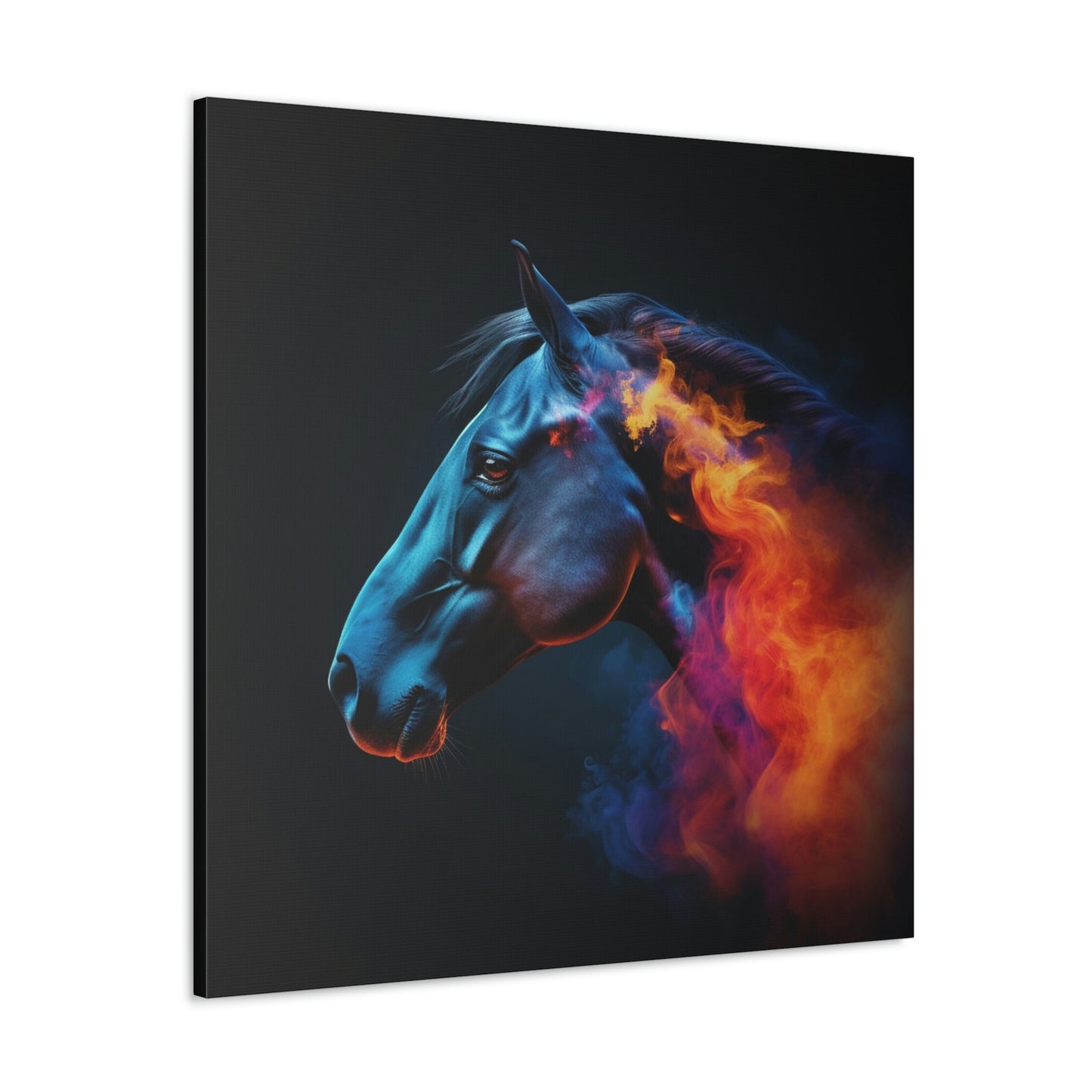 Canvas Gallery Wraps Neon Horses 4