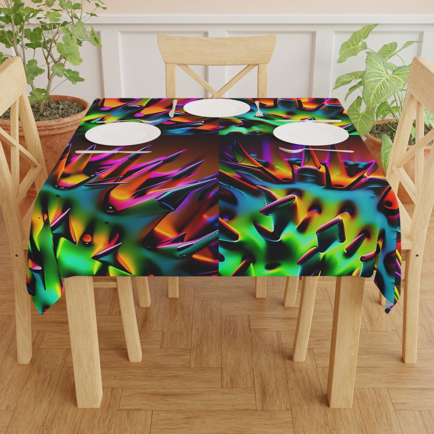 Tablecloth Macro Neon Spike