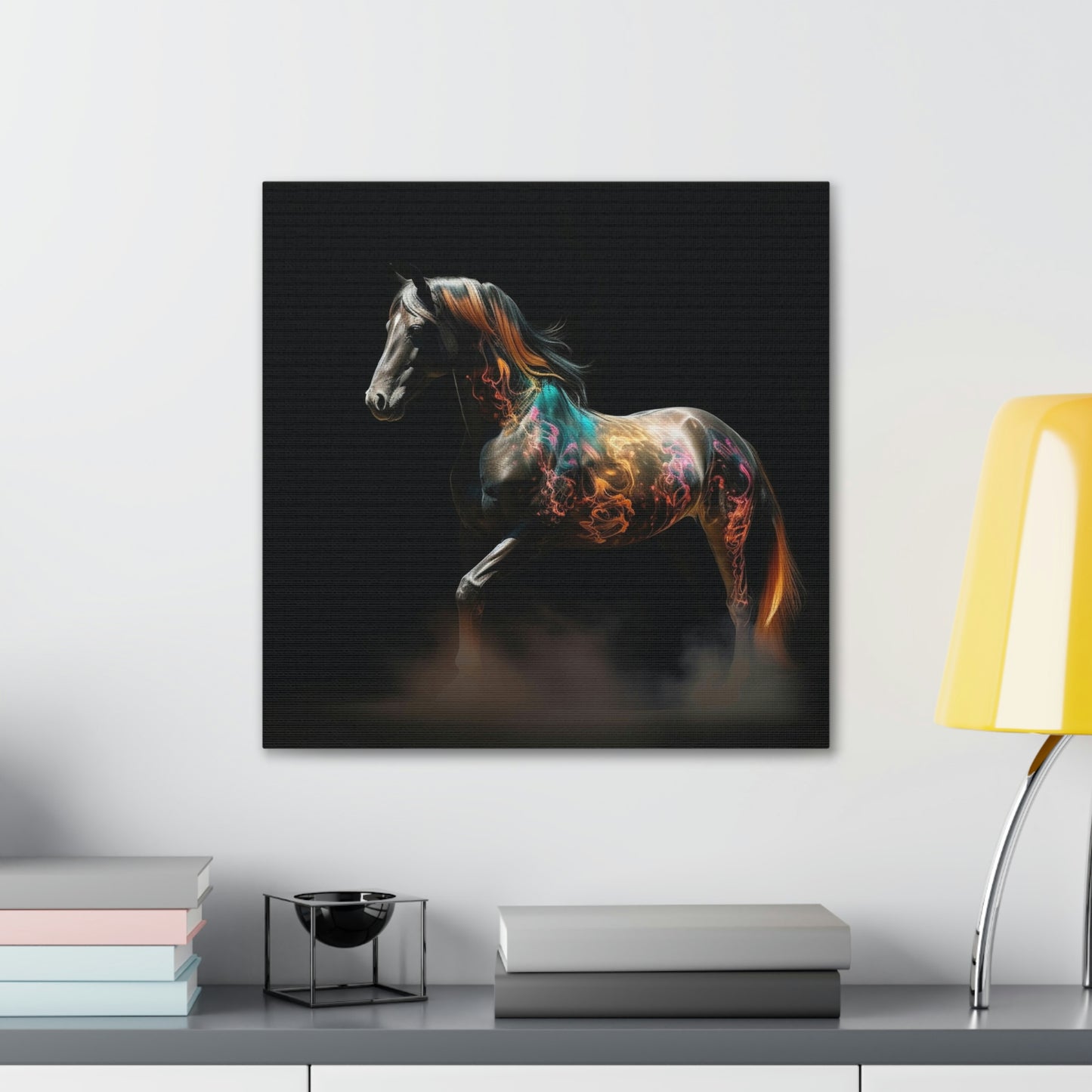 Canvas Gallery Wraps Horses smoke 4