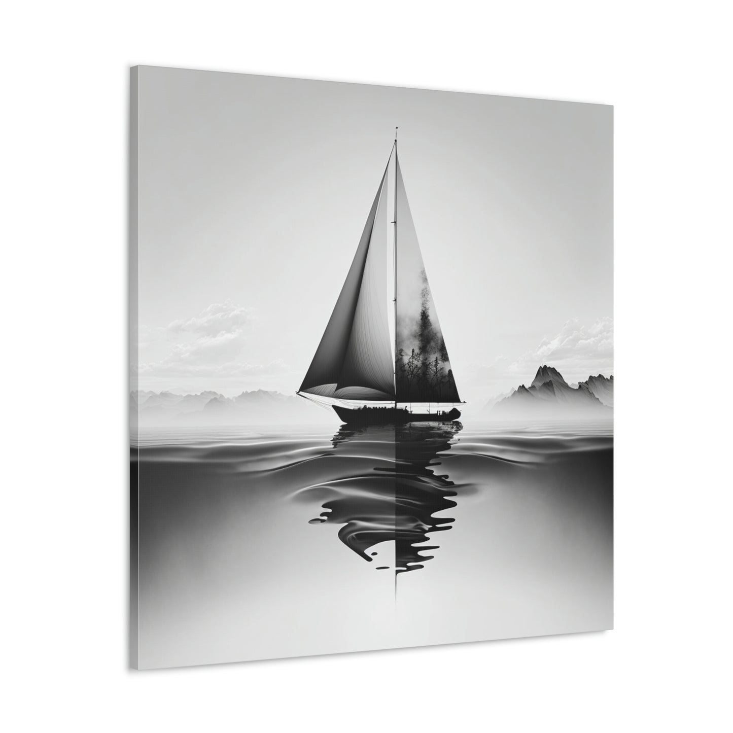 Black and white Sailboat 3