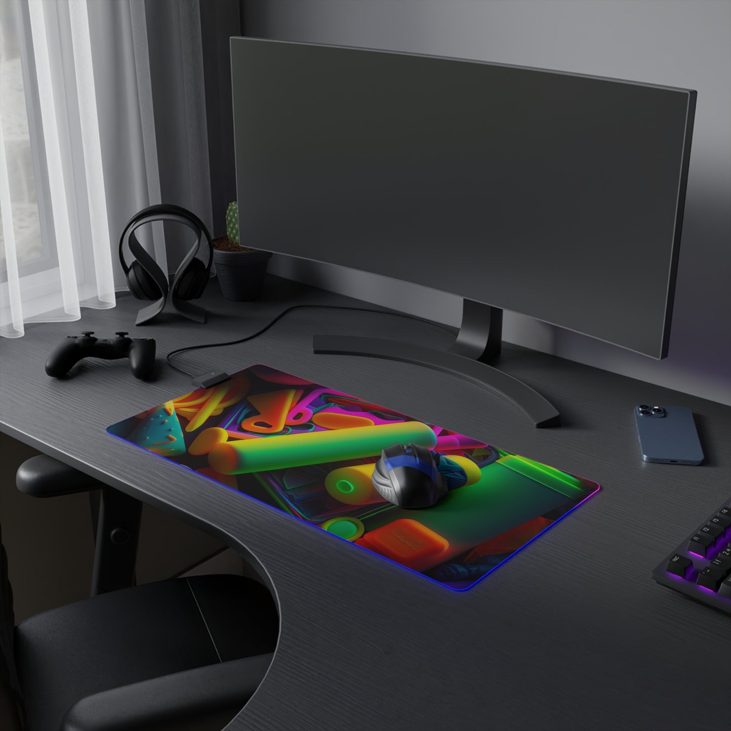 LED Gaming Mouse Pad Neon Glow 3