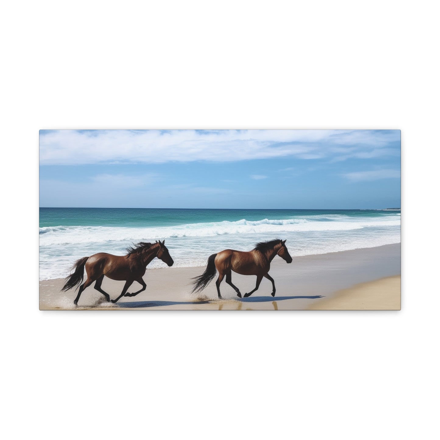 Canvas Gallery Wraps Two Horses Running 4
