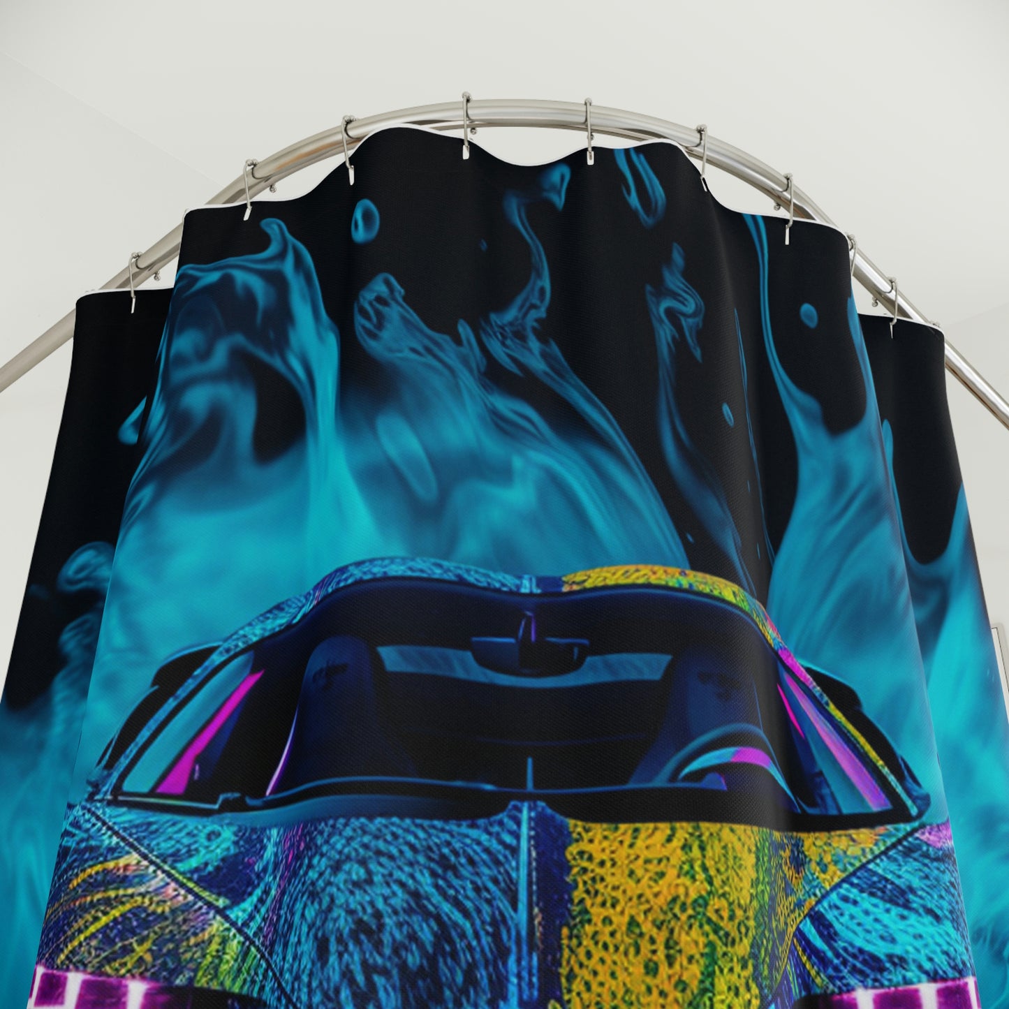 Polyester Shower Curtain Bugatti water 2