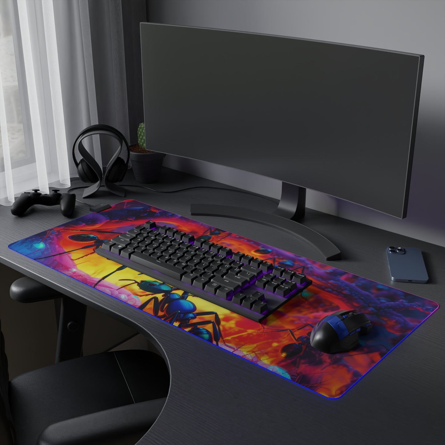 LED Gaming Mouse Pad Ants Home 3