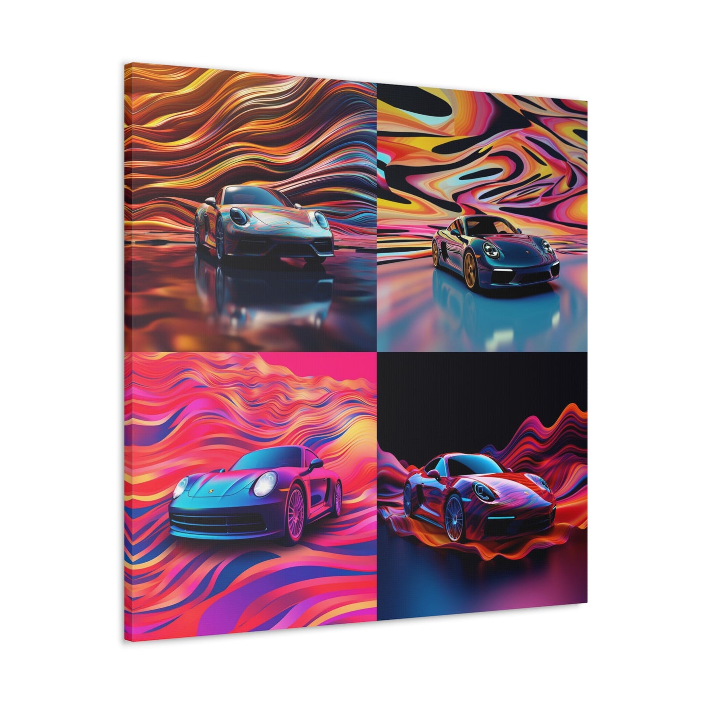 Canvas Gallery Wraps Porsche Water Fusion 4 pack