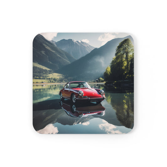 Corkwood Coaster Set Porsche Lake 3