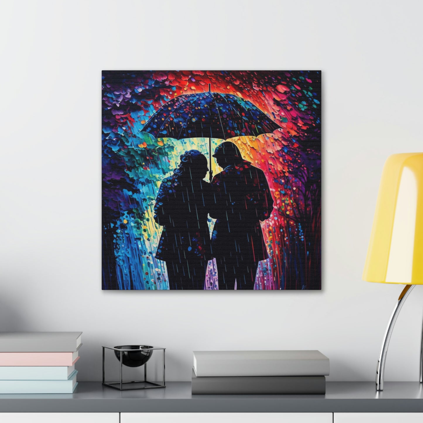 Canvas Gallery Wraps colorful Rain 3