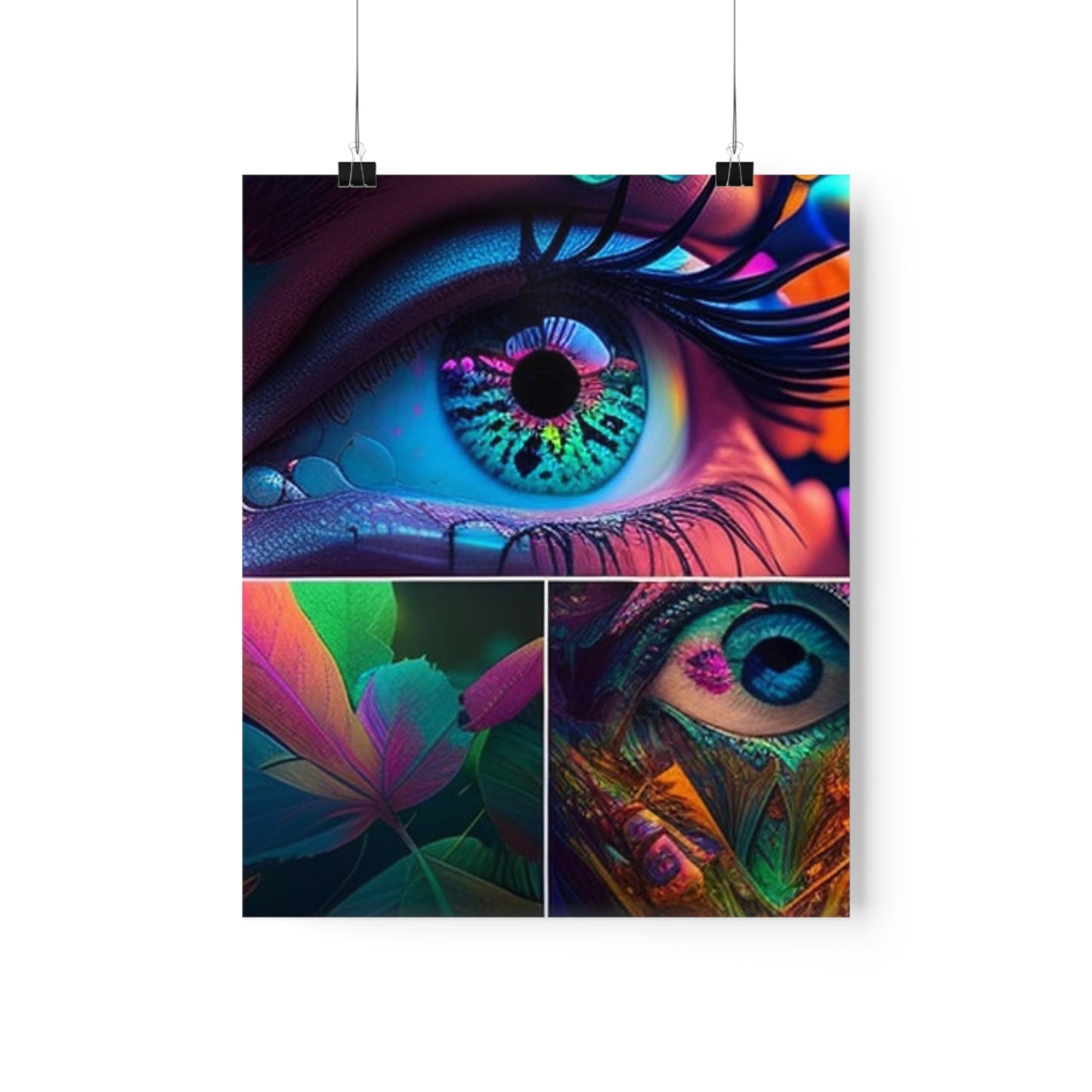 Premium Matte Vertical Posters Neon Florescent Glow 3