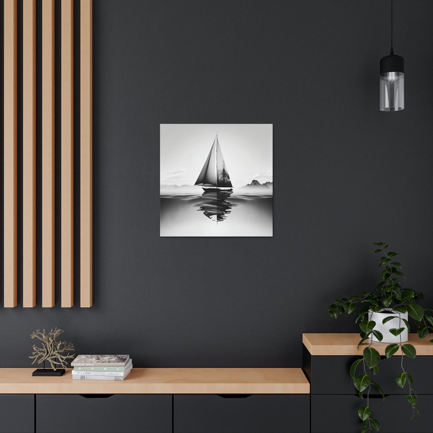 Black and white Sailboat 3