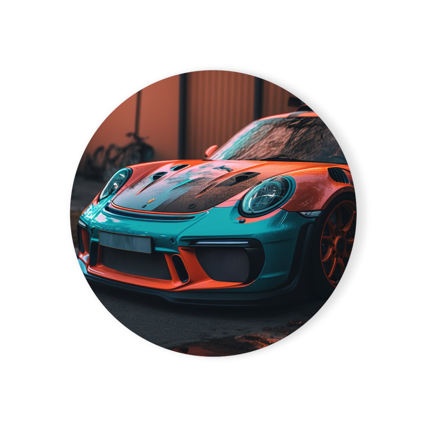 Cork Back Coaster porsche 911 gt3 3