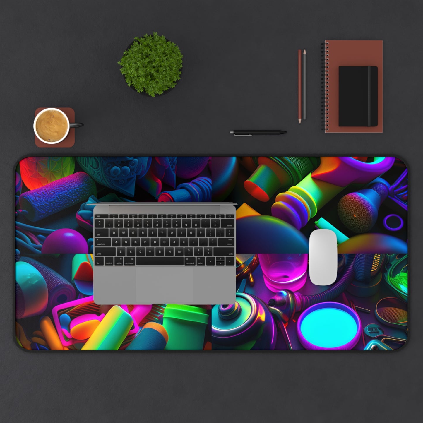 Desk Mat Neon Glow