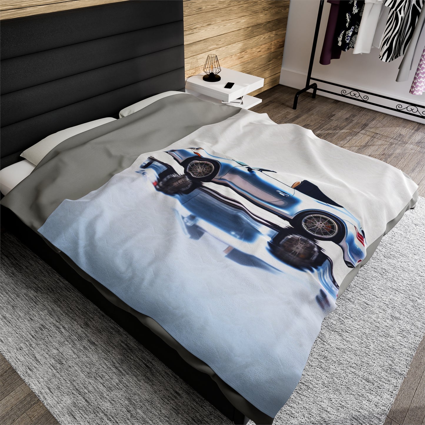 Velveteen Plush Blanket 911 Speedster on water 1