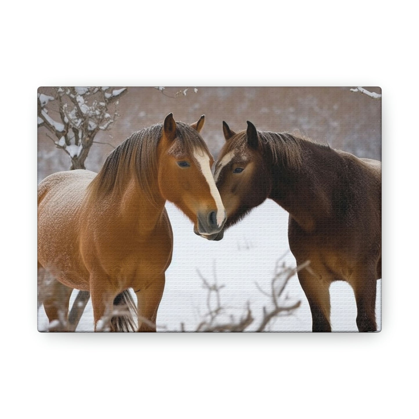 Canvas Gallery Wraps Horse Kiss 3