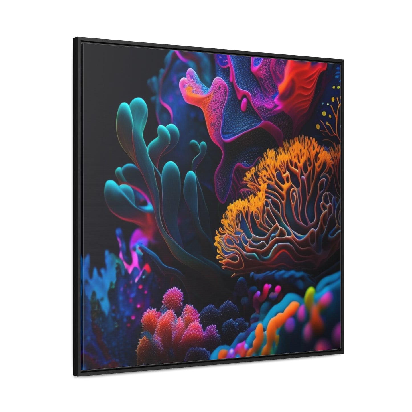 Gallery Canvas Wraps, Square Frame Macro Coral Reef 2