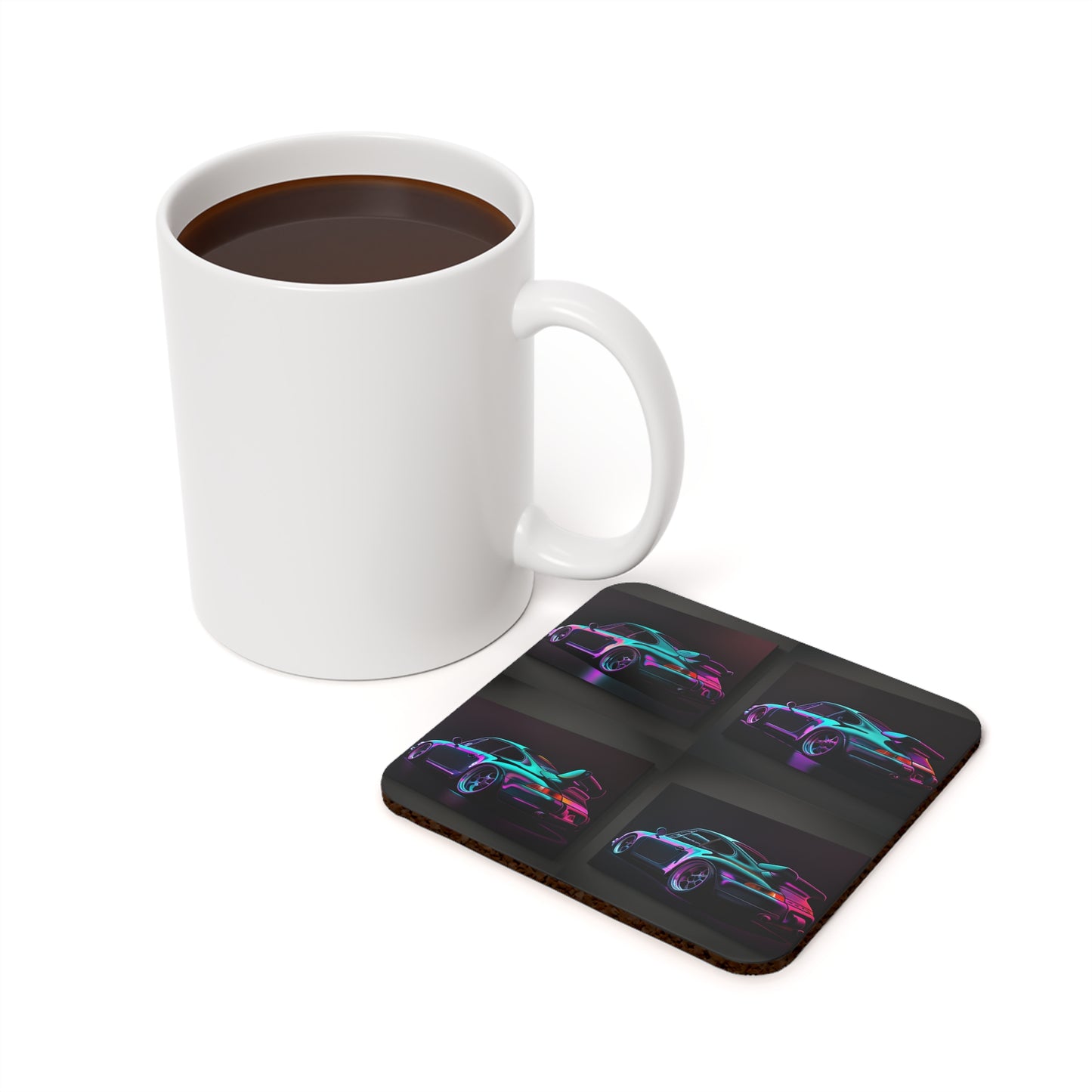 Cork Back Coaster Porsche Purple 5