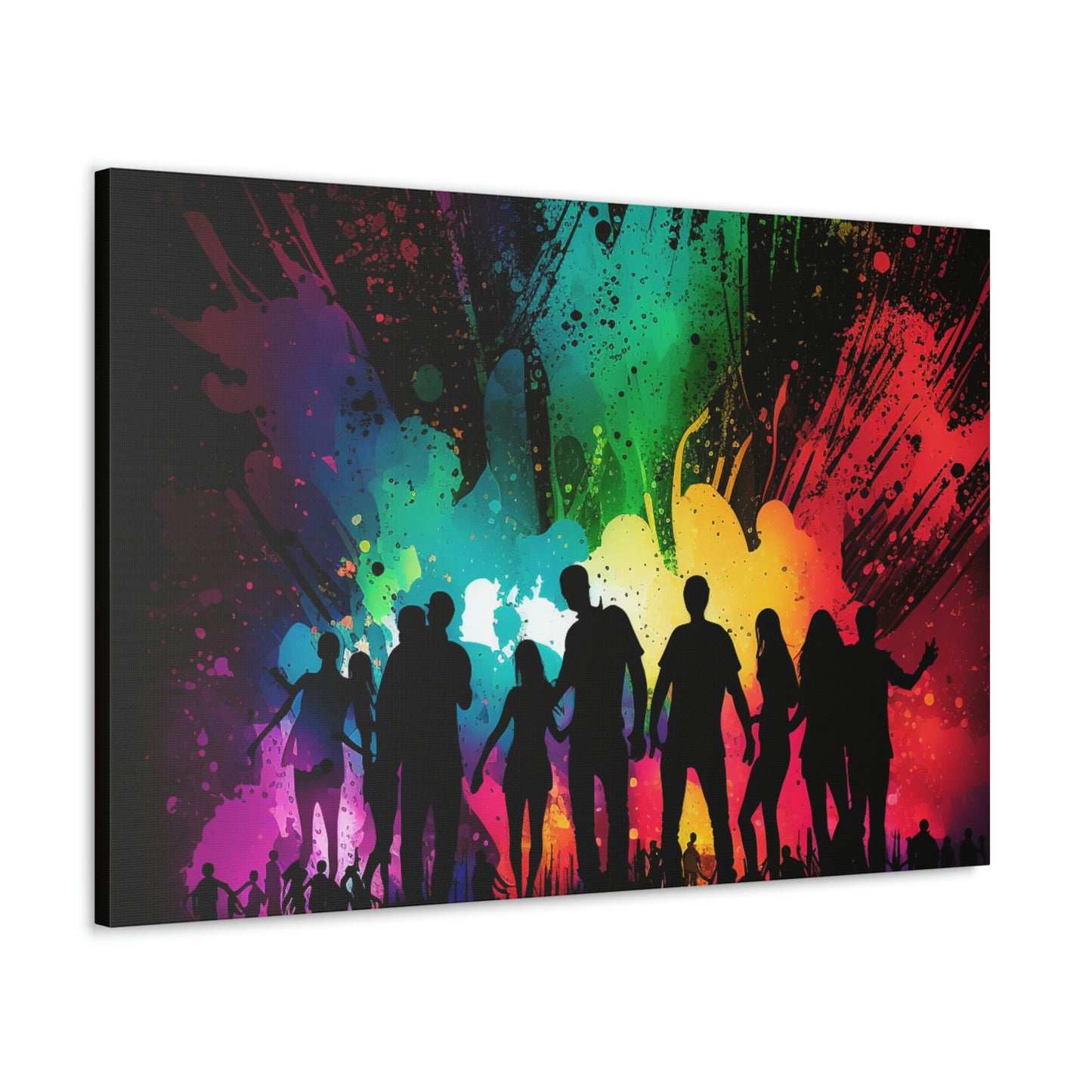 Canvas Gallery Wraps Silhouettes Color Party 1