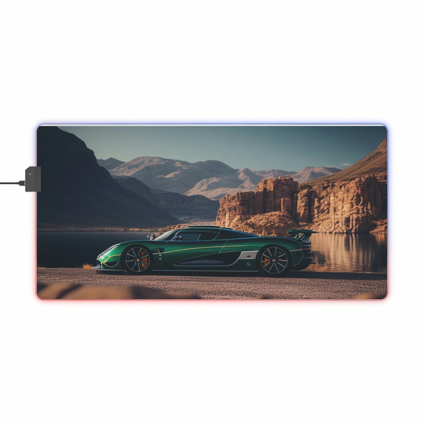 LED Gaming Mouse Pad Koenigsegg Green 3