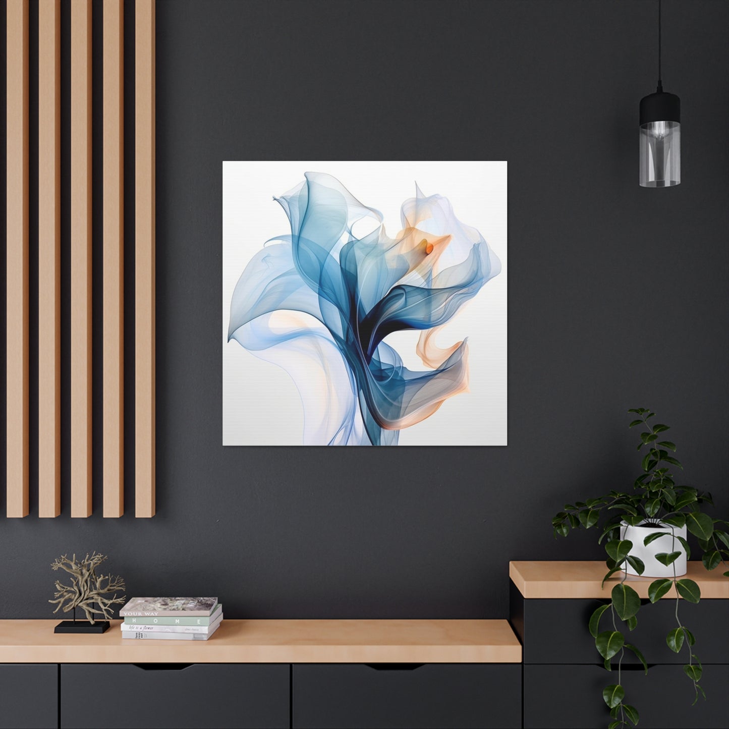 Canvas Gallery Wraps Blue Tluip Abstract 3