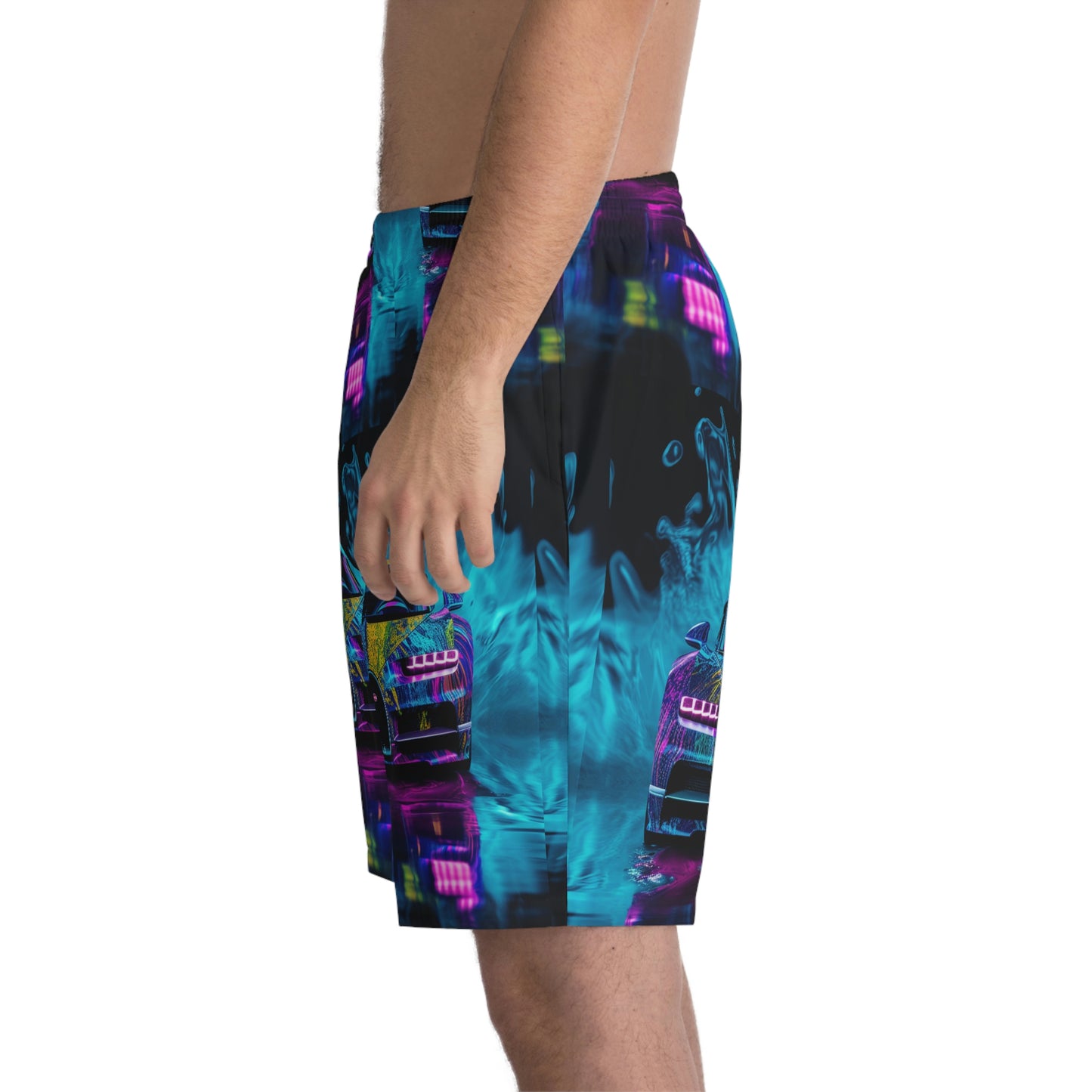 Men's Elastic Beach Shorts (AOP) Bugatti water 2