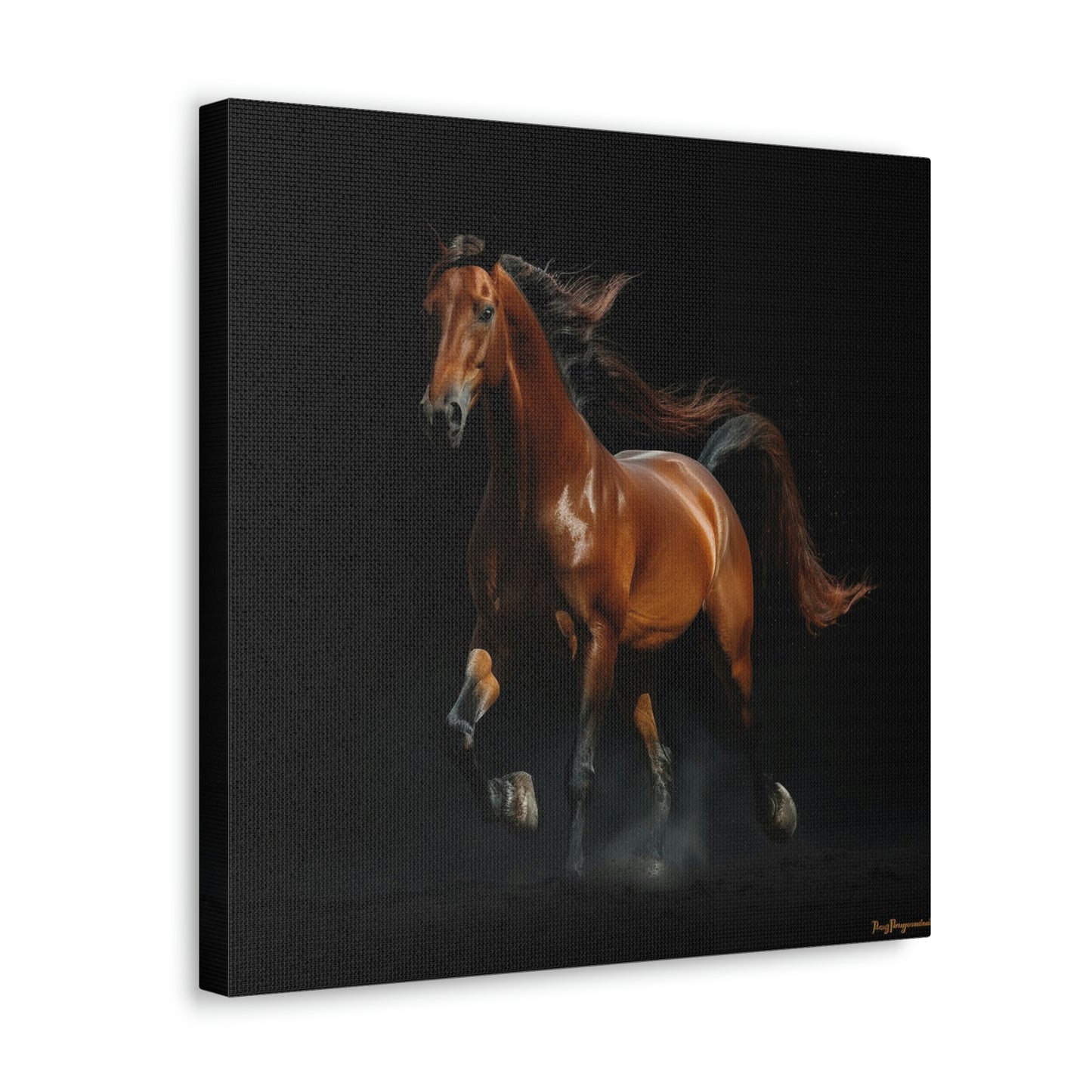 Canvas Gallery Wraps Horses smoke 1