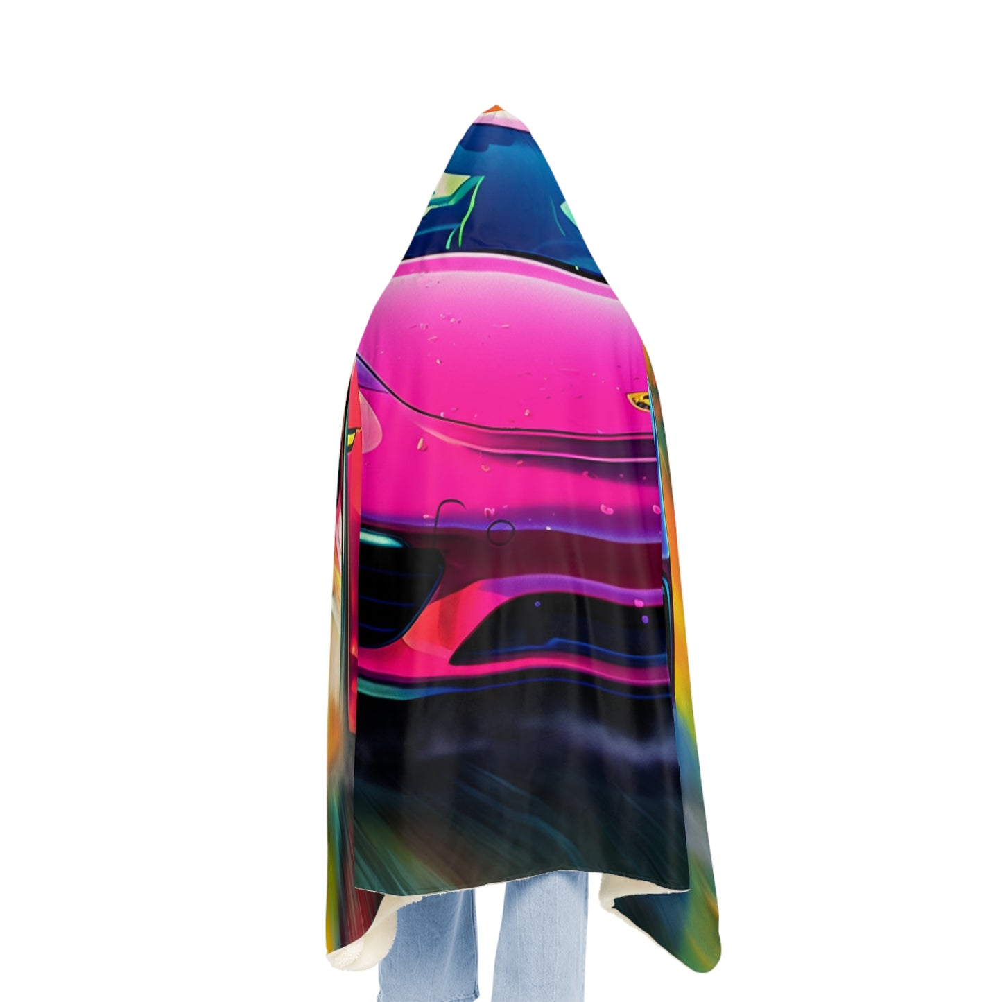 Snuggle Hooded Blanket Pink Porsche water fusion 4