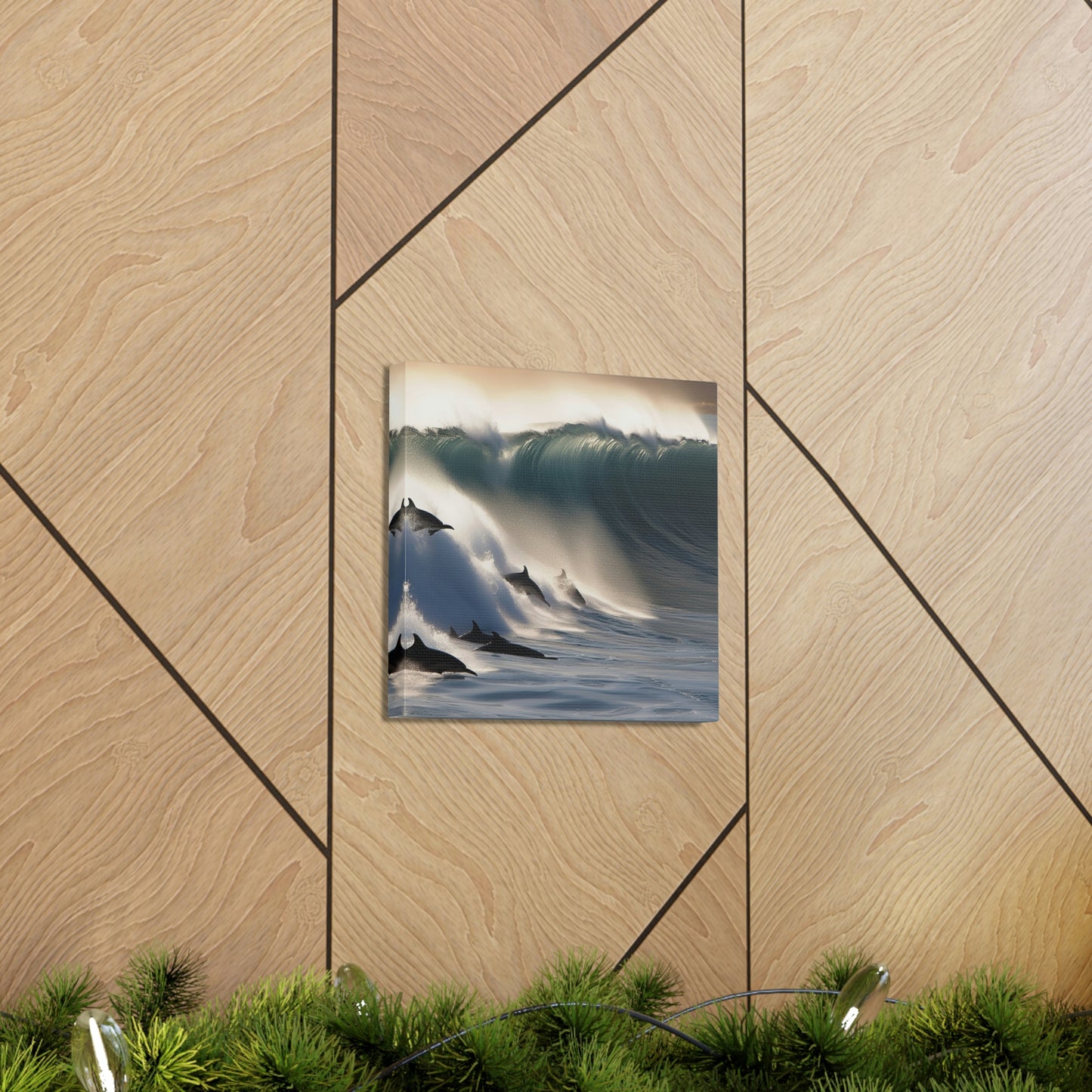 Canvas Gallery Wraps Dolphin Wave 2