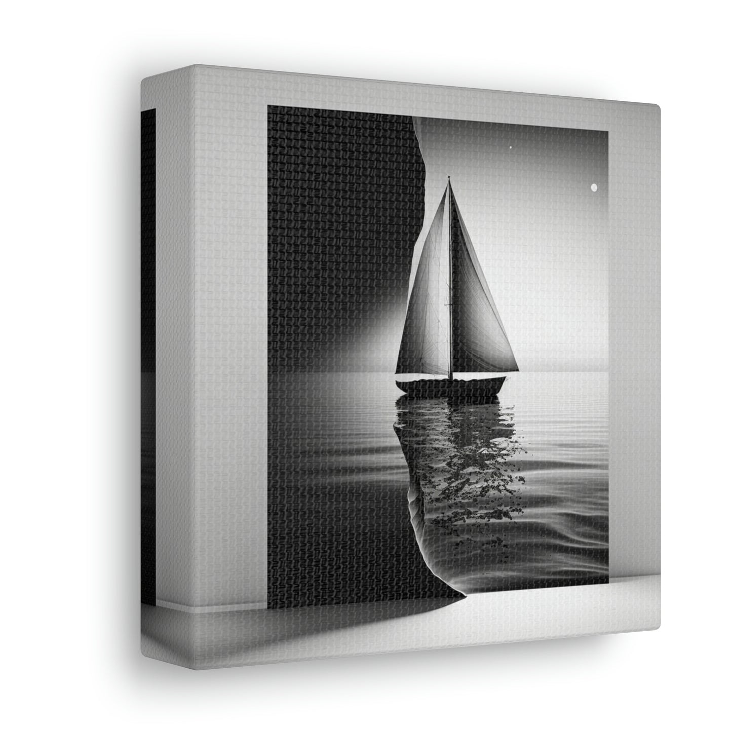 Black and White Sailboat 2