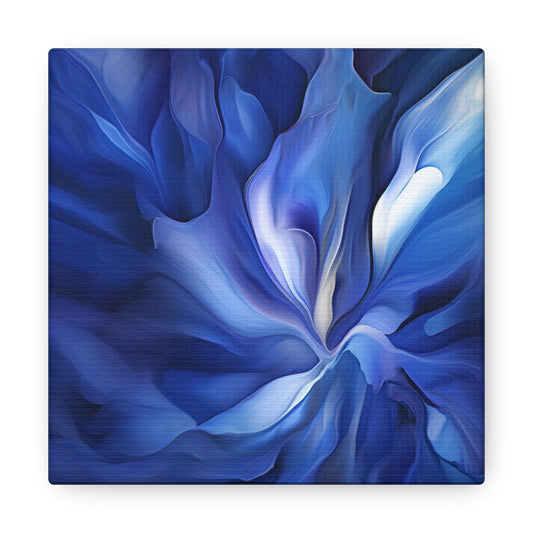 Canvas Gallery Wraps Abstract Blue Tulip 3