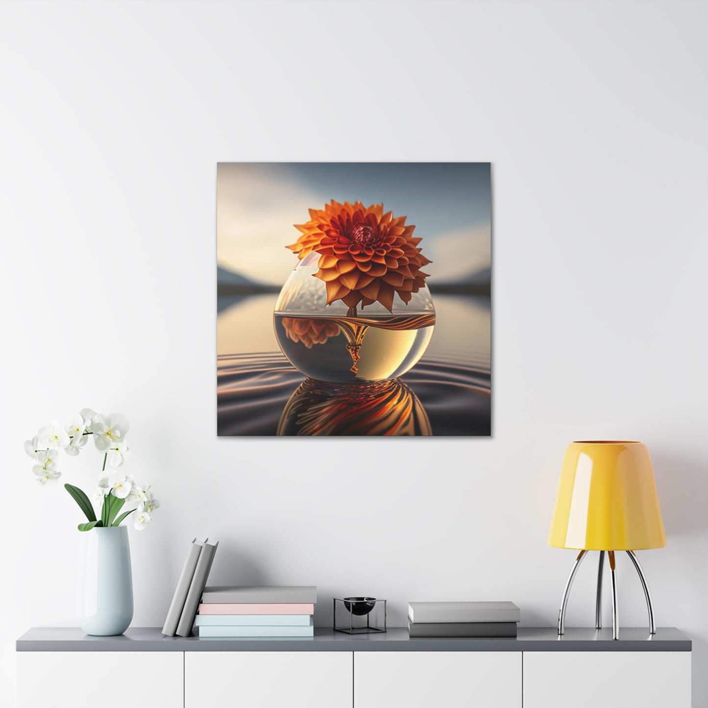 Canvas Gallery Wraps Dahlia Orange 1