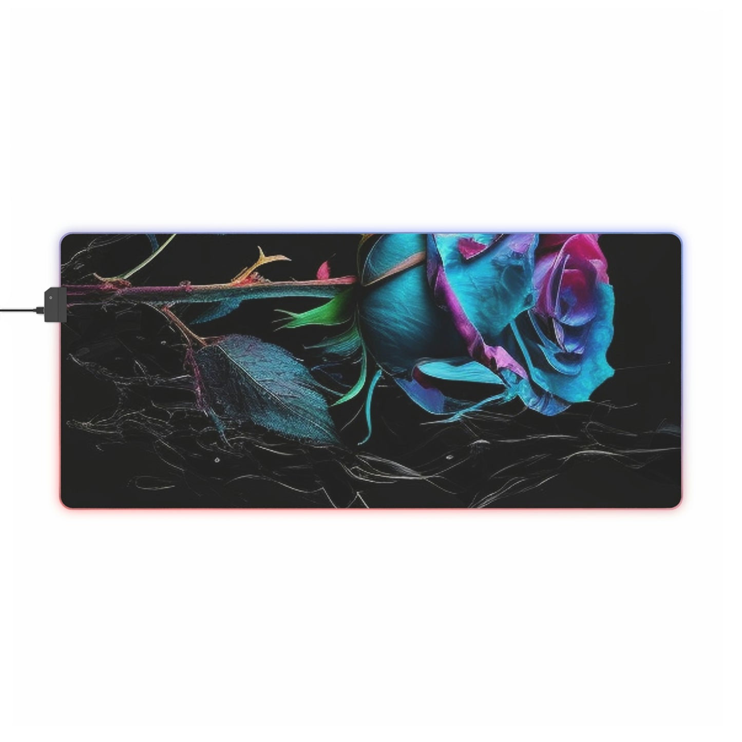 LED Gaming Mouse Pad Pink Rose Smoke 1