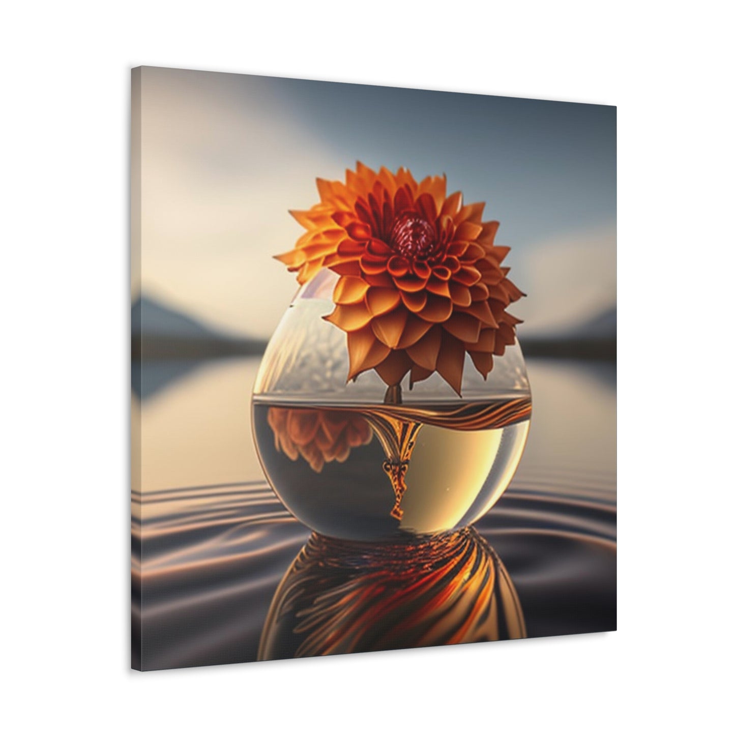 Canvas Gallery Wraps Dahlia Orange 1