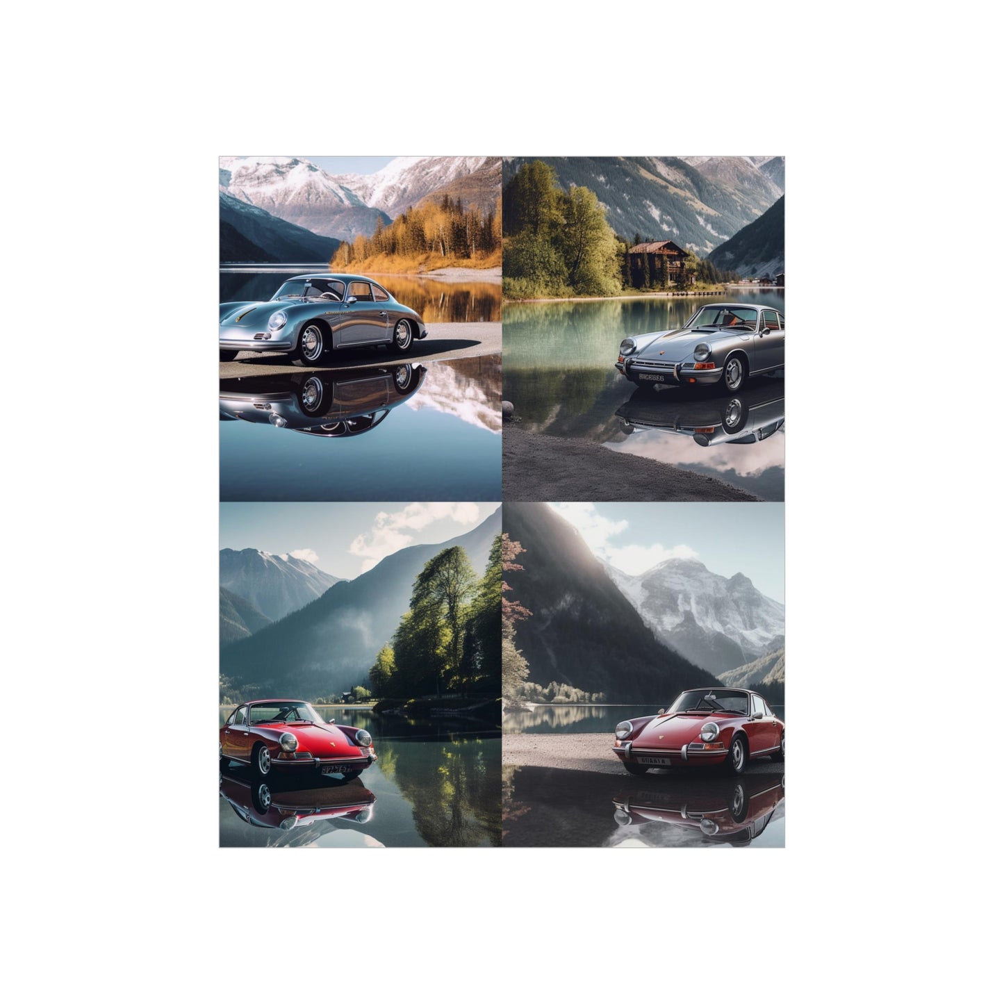 Premium Matte Vertical Posters Porsche Lake 5