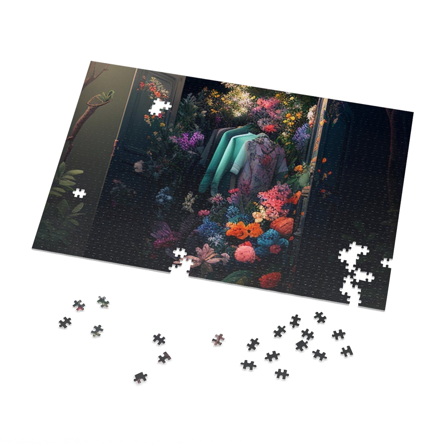 Jigsaw Puzzle (30, 110, 252, 500,1000-Piece) A Wardrobe Surrounded by Flowers 1