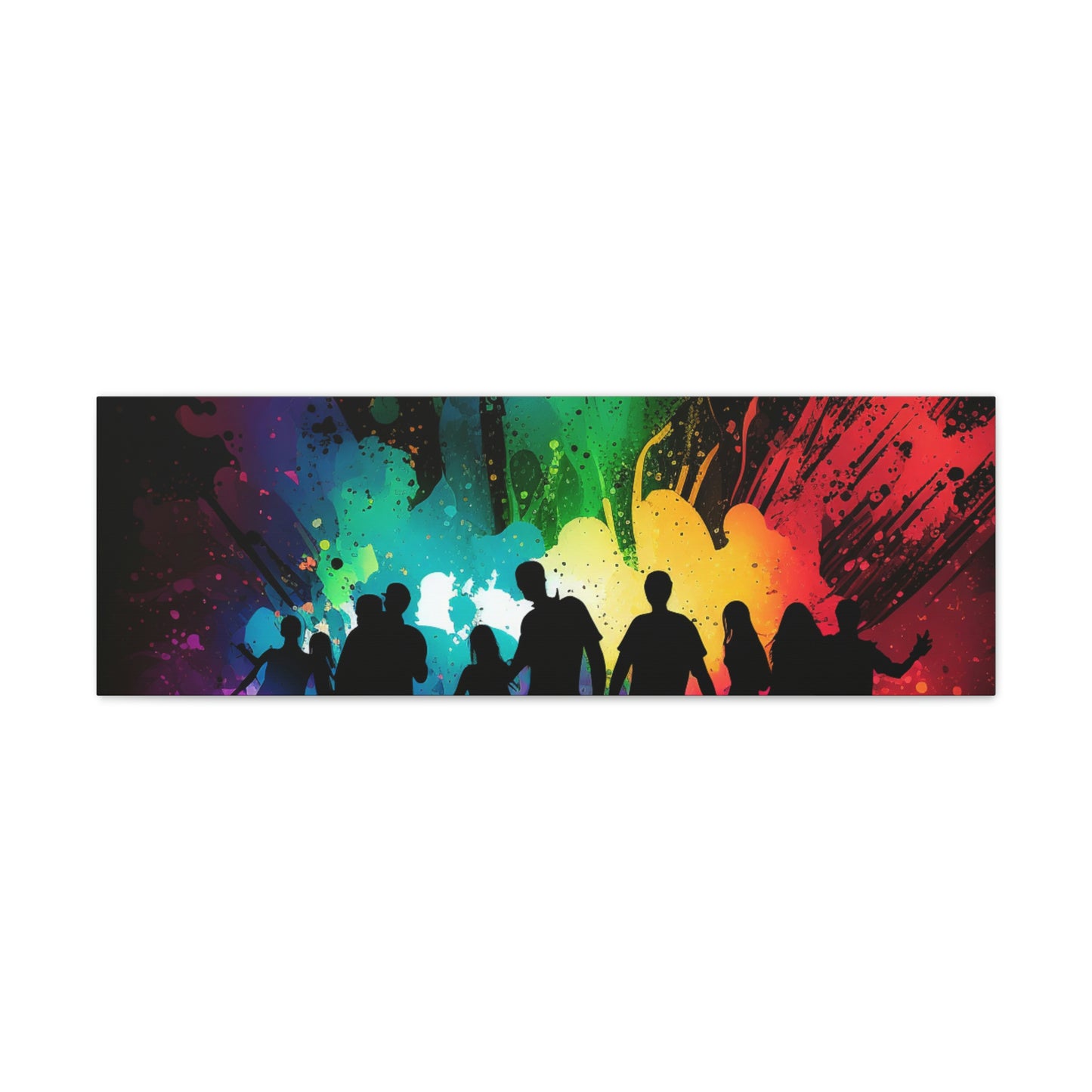 Canvas Gallery Wraps Silhouettes Color Party 1