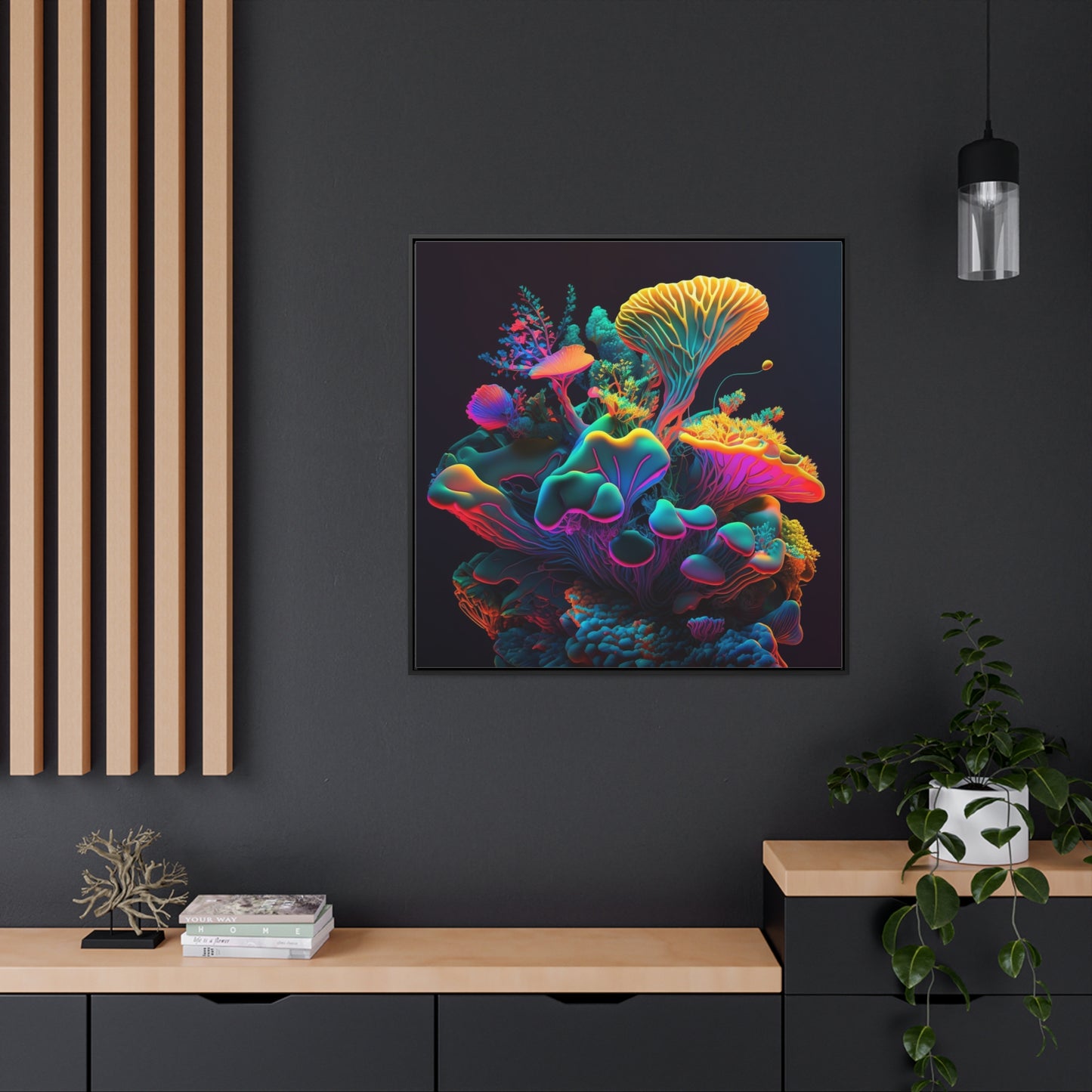 Gallery Canvas Wraps, Square Frame Macro Coral Reef 1
