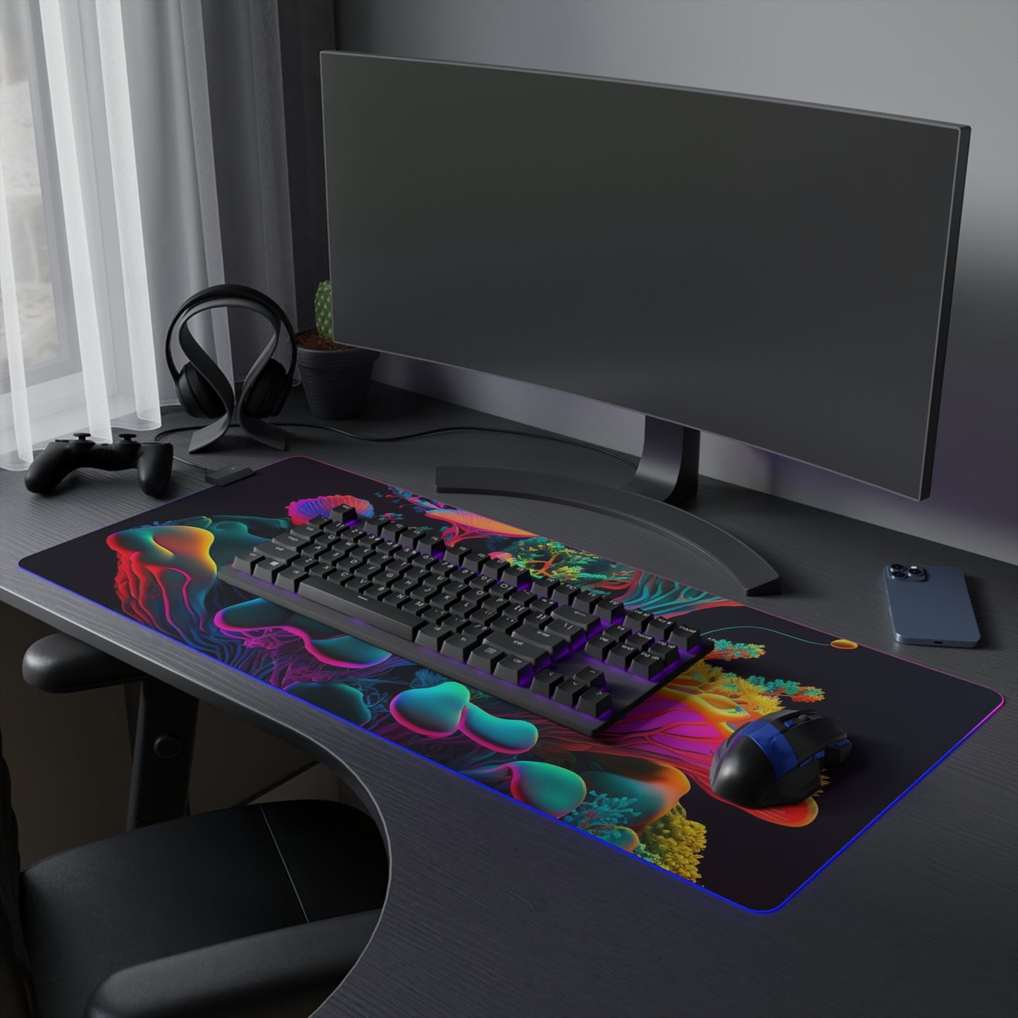 LED Gaming Mouse Pad Macro Coral Reef 1