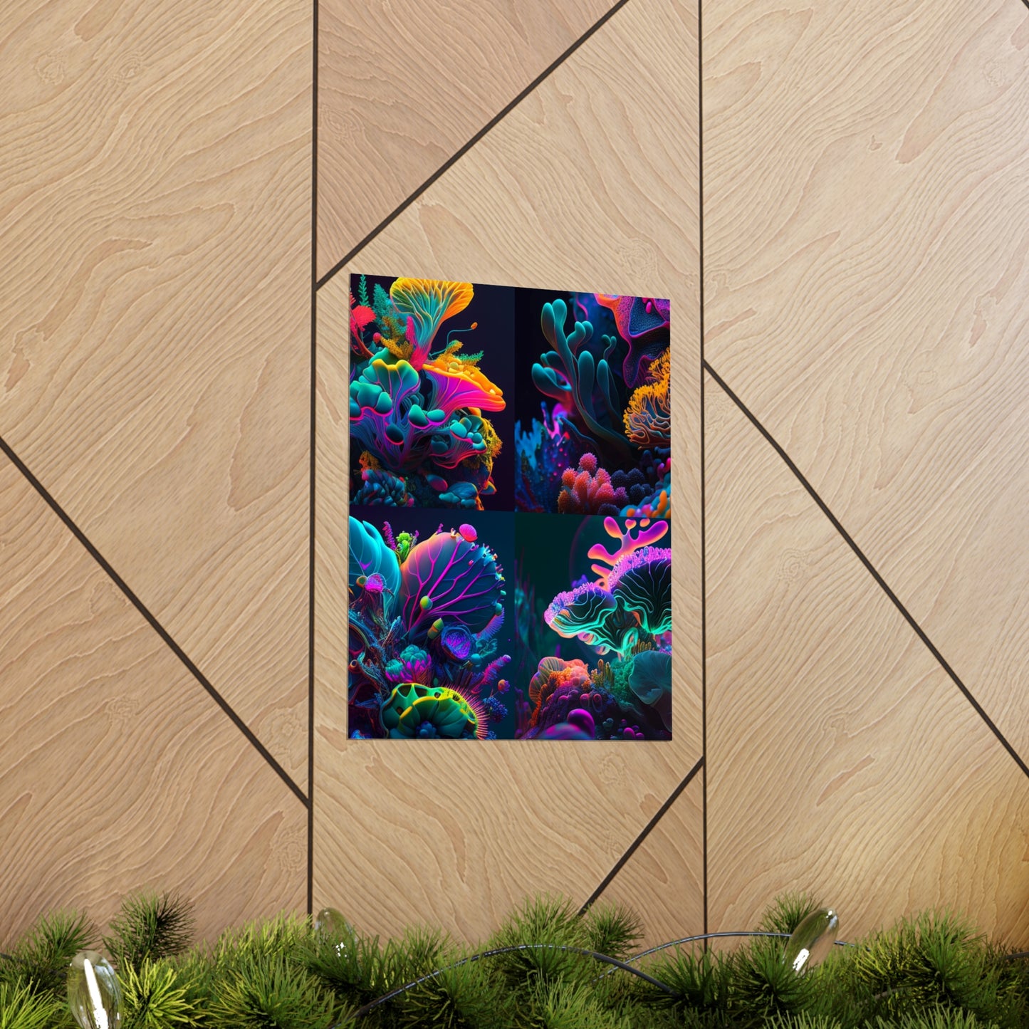 Premium Matte Vertical Posters Macro Coral Reef 5