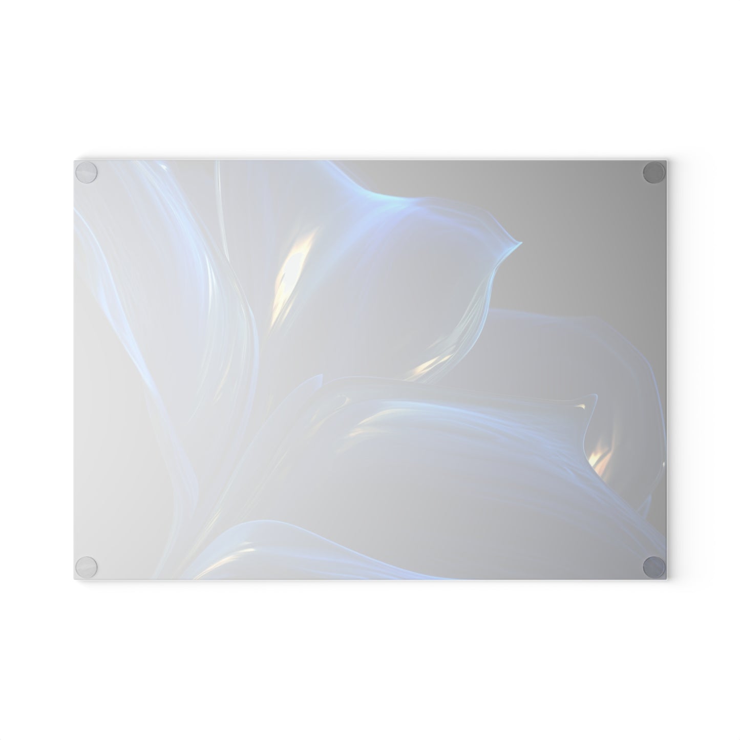 Glass Cutting Board Abstract Blue Tulip 1