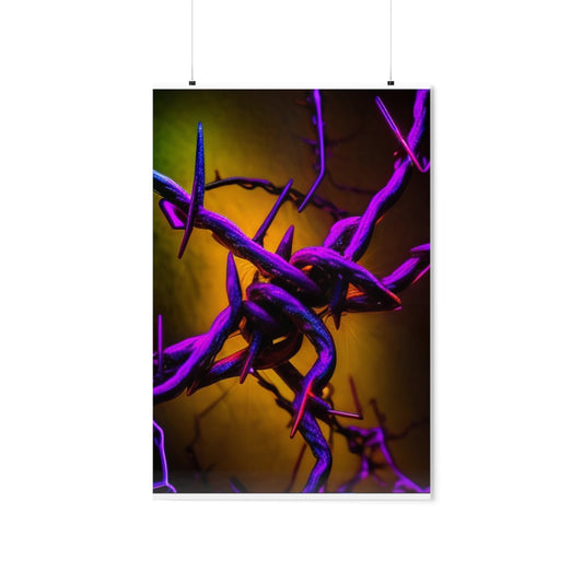 Premium Matte Vertical Posters Macro Neon Barb 1