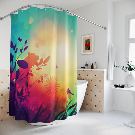 Polyester Shower Curtain summer day 3
