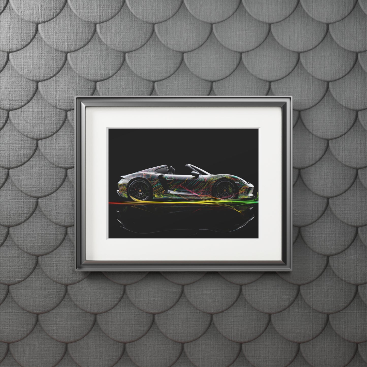 Fine Art Prints (Passepartout Paper Frame) Porsche Line 1