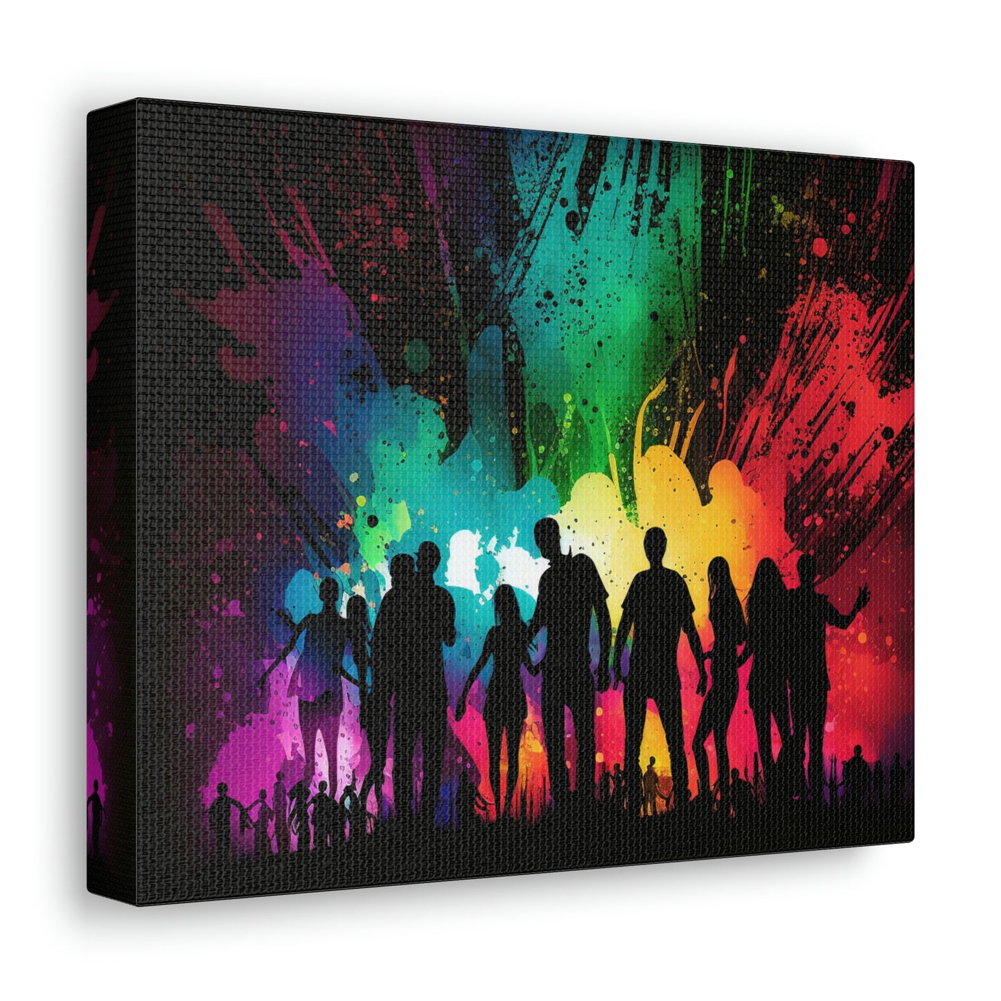 Canvas Gallery Wraps Silhouettes Color Party 1