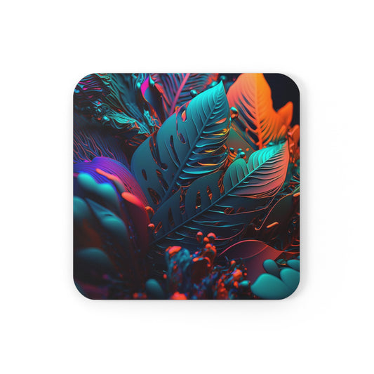 Cork Back Coaster Macro Florescent 1